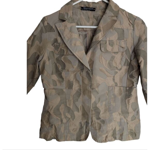 Unique Rinascimento Camo Khaki Blazer Size S - Picture 10 of 11